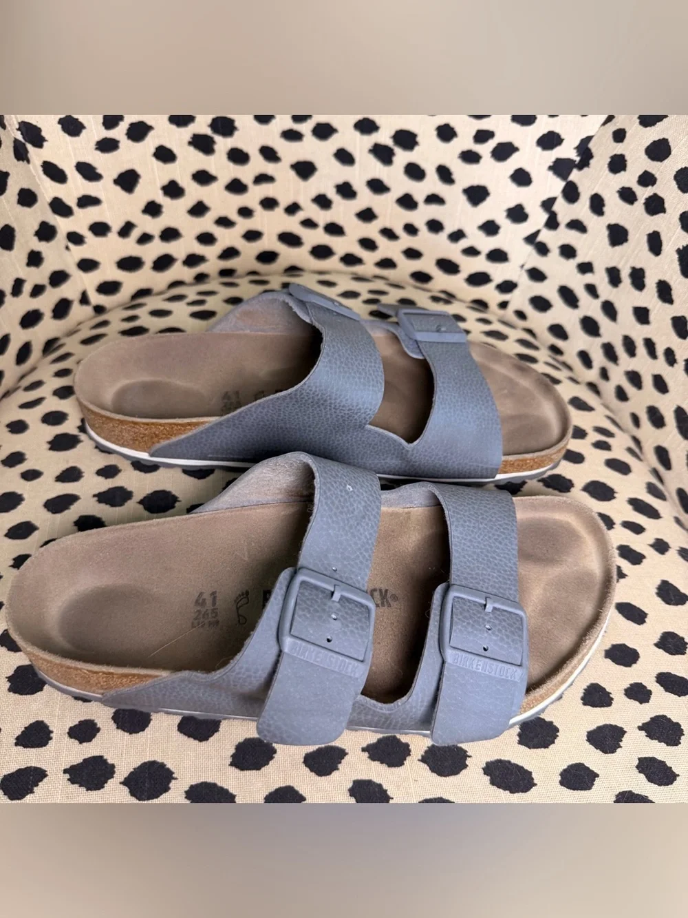 Birkenstock Arizona Two-Strap Sandals in Matte Slate Gray